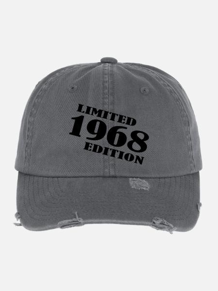 Jahr 1968 limited edition - Flexfit Vintage Destroyed Cap - Dunkelgrau - Vorne