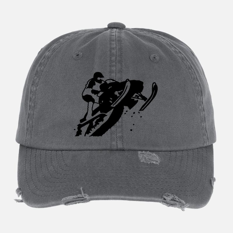 snowmobile_2 Flexfit Vintage Destroyed Cap