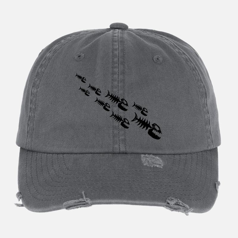 Fish Bone Monsters Flexfit Vintage Destroyed Cap