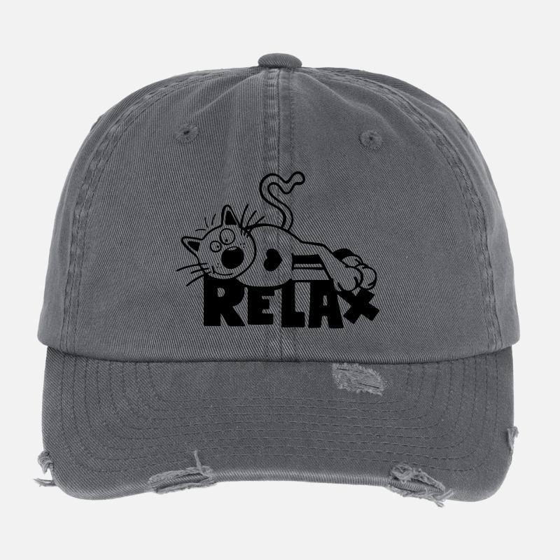 Relax Chat Casquette vintage effet usé Flexfit