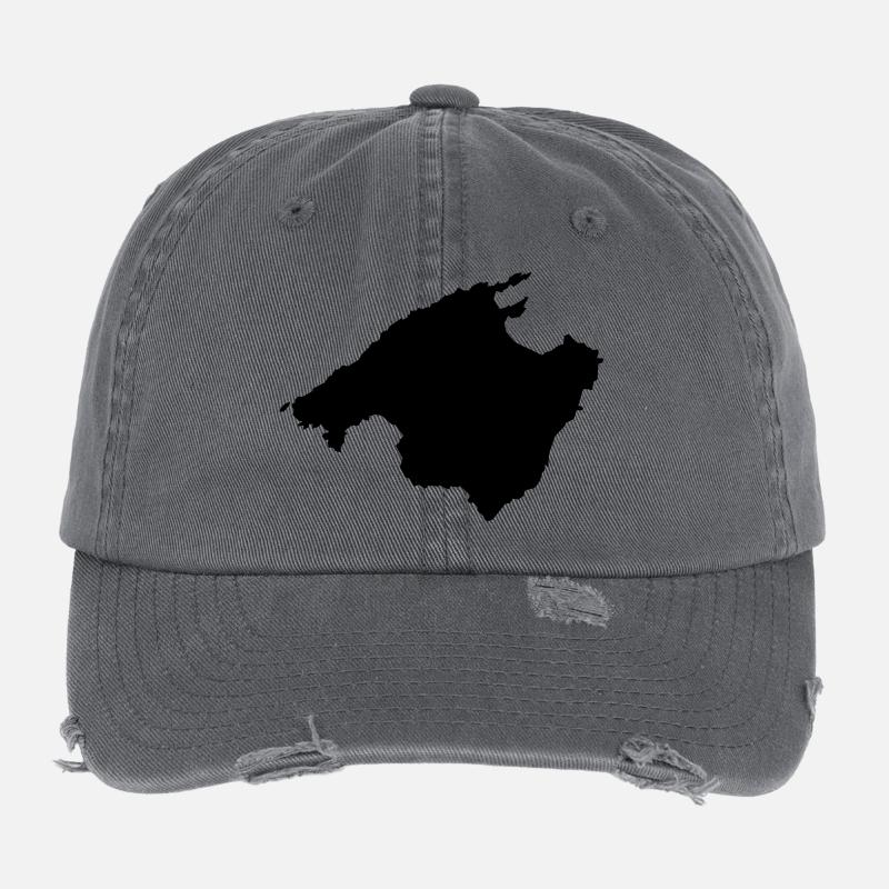 Majorque (contour / silhouette) Casquette vintage effet usé Flexfit