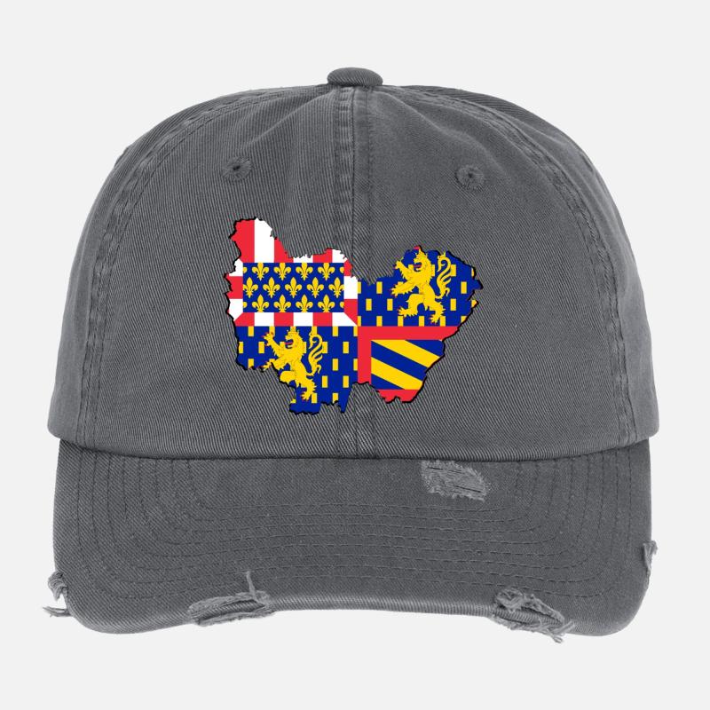 Bourgogne Franche Comté Flexfit Vintage Destroyed Cap