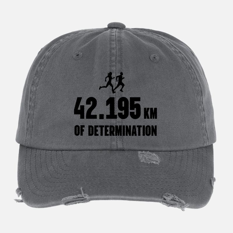Marathon - 42 195 km de détermination Casquette vintage effet usé Flexfit