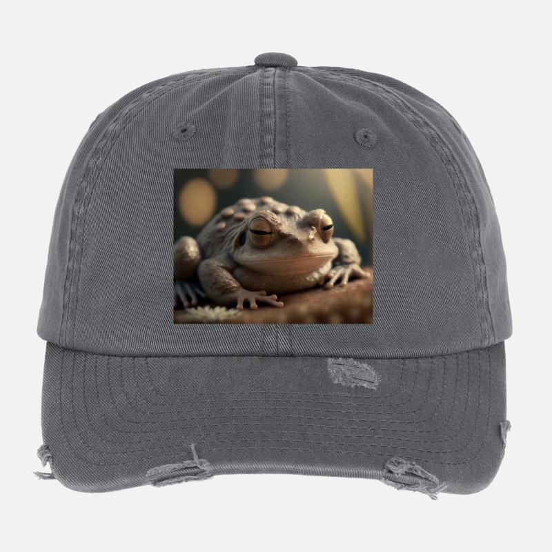 Animaux mignons en hibernation – crapaud Casquette vintage effet usé Flexfit