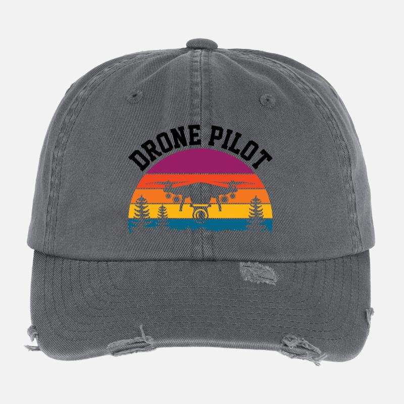 Drone Pilot Flexfit Vintage Destroyed Cap