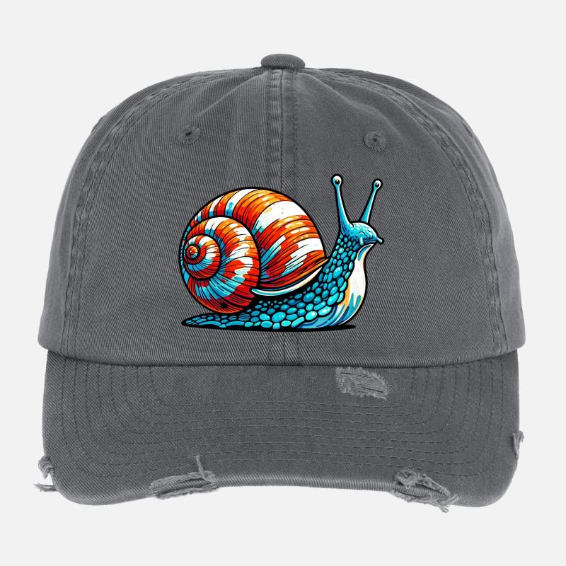 Escargot Casquette vintage effet usé Flexfit