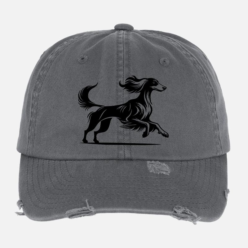Lévrier persan Casquette vintage effet usé Flexfit