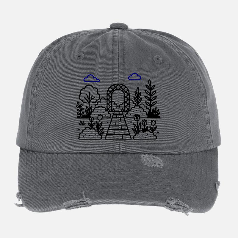 Garten Gärtnerei Logo Flexfit Vintage Destroyed Cap