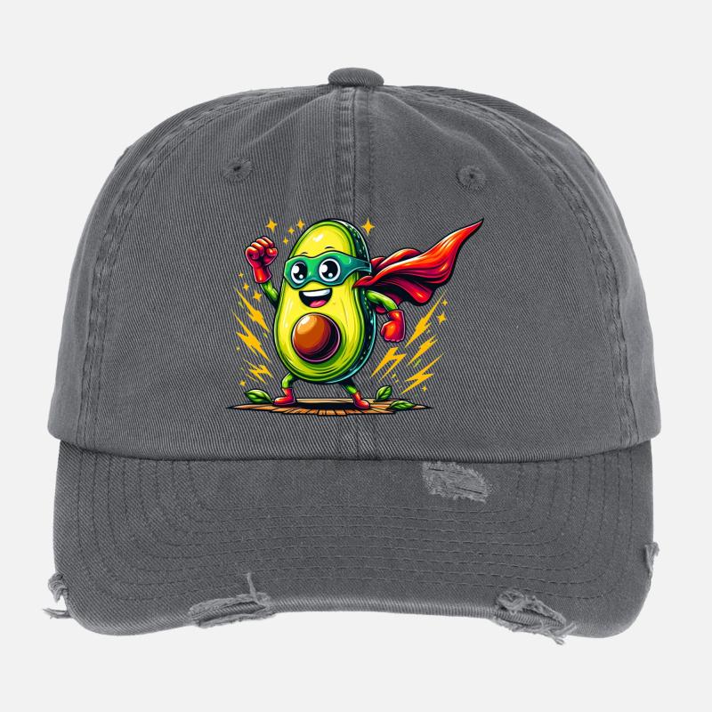Avocado Avenger with Power Punch Flexfit Vintage Destroyed Cap