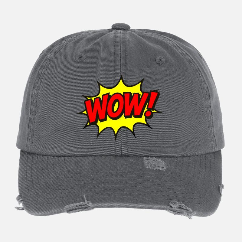 Wow Explosion Pop Art Flexfit Vintage Destroyed Cap