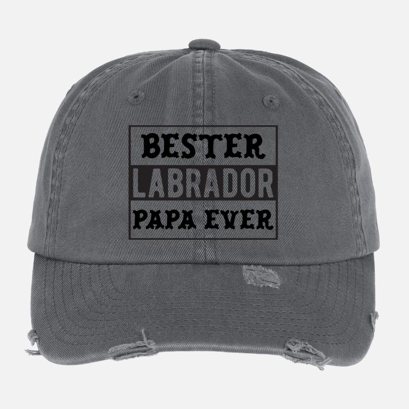 Meilleur papa labrador Casquette vintage effet usé Flexfit