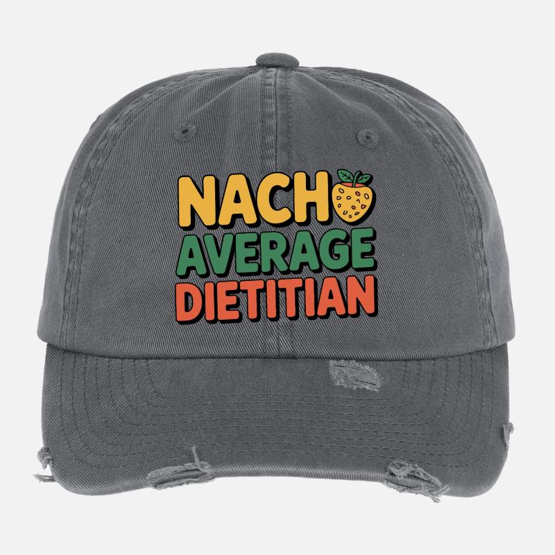 Nach Average Dietitian Nutrition Expert Profession Flexfit Vintage Destroyed Cap
