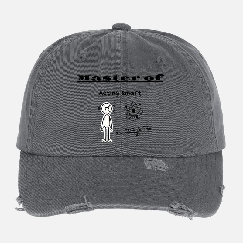 Meister des klugen Schauspiels - Flexfit Vintage Destroyed Cap - Dunkelgrau