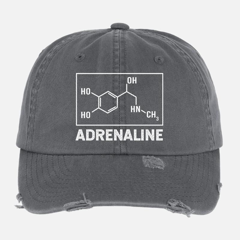 Chemistry Science Physics Laboratory Structural Formula Flexfit Vintage Destroyed Cap