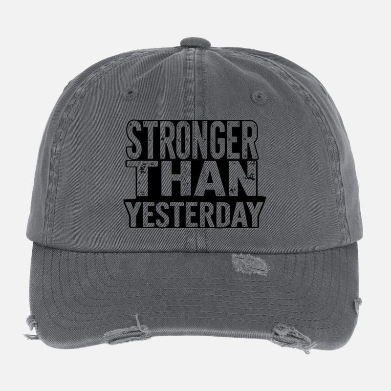 Plus fort qu’hier Casquette vintage effet usé Flexfit