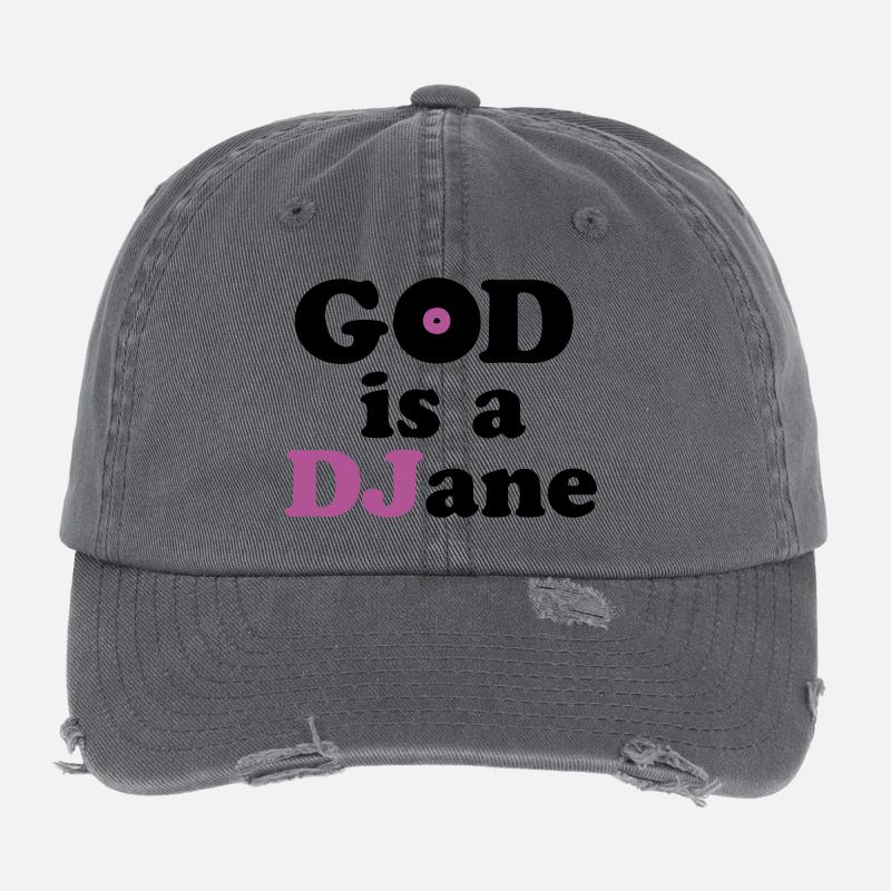 God is a DJane Flexfit Vintage Destroyed Cap