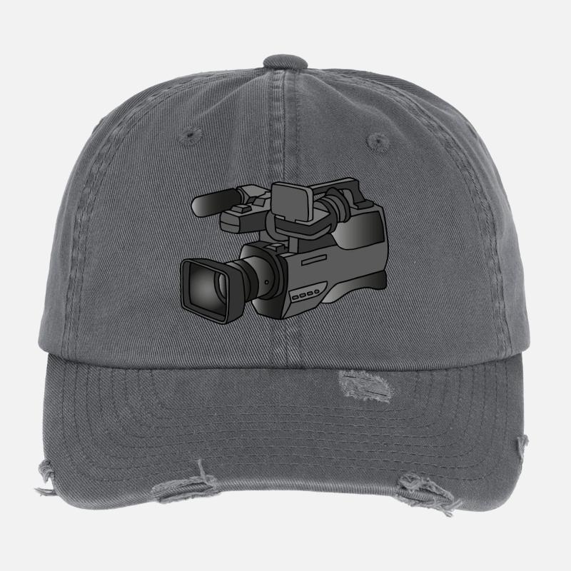 Caméra vidéo Casquette vintage effet usé Flexfit