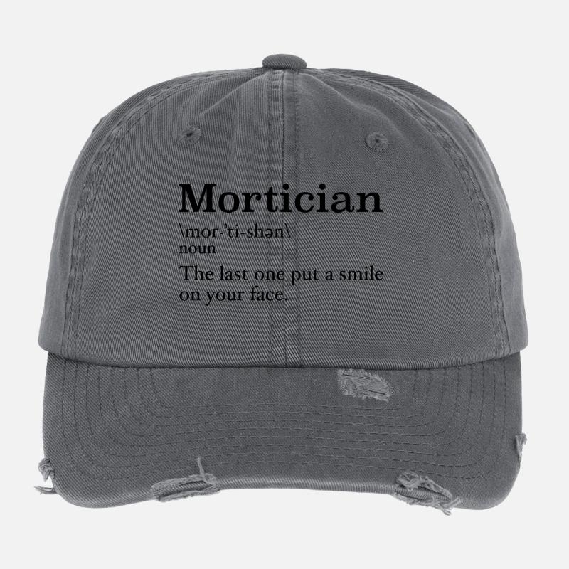 Bestatter Definition Studentin der Leichenkunde Flexfit Vintage Destroyed Cap
