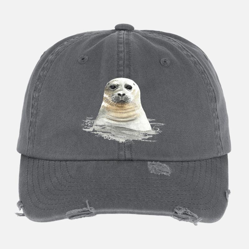 Robbe - Flexfit Vintage Destroyed Cap - Dunkelgrau