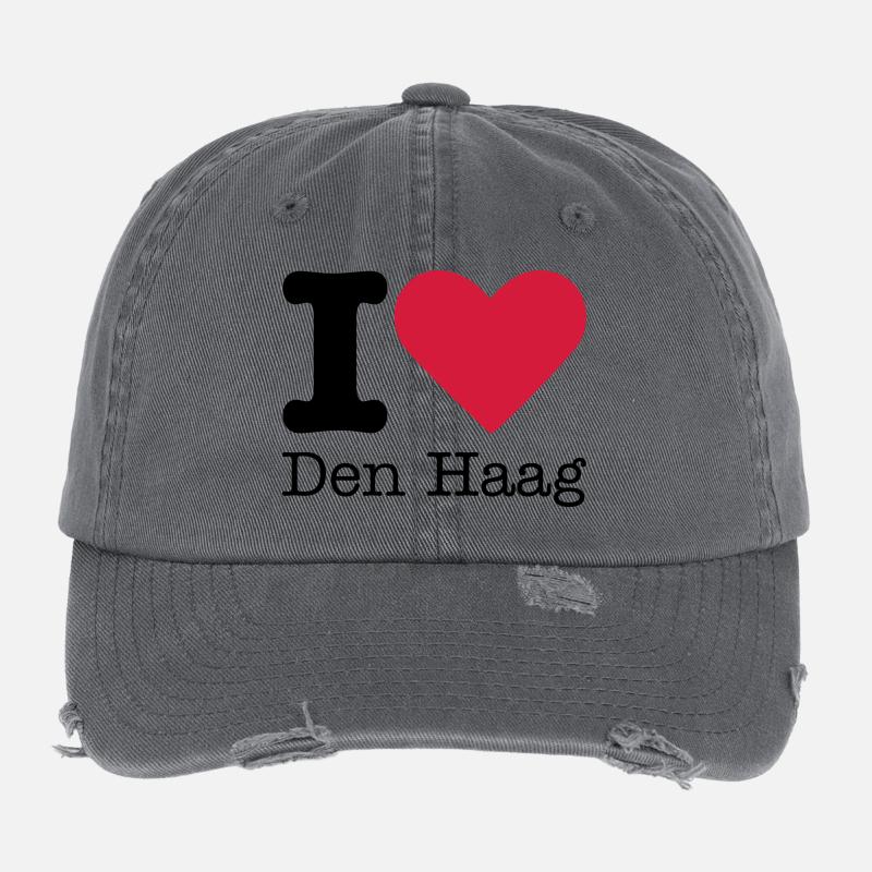 I Love Den Haag Flexfit Vintage Destroyed Cap