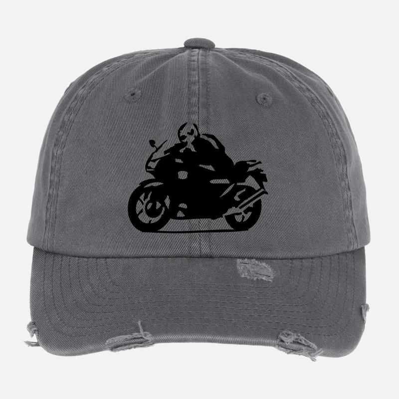 biker Flexfit Vintage Destroyed Cap