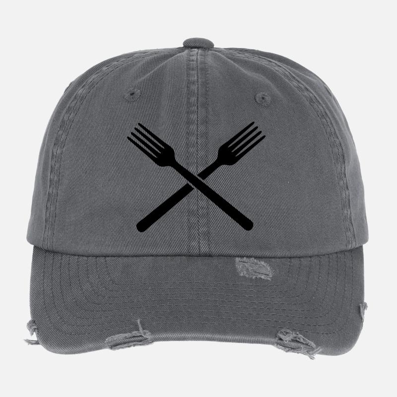 forks hungry Flexfit Vintage Destroyed Cap