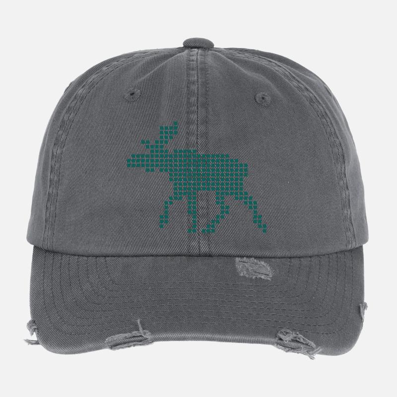 Pixel Elk Casquette vintage effet usé Flexfit