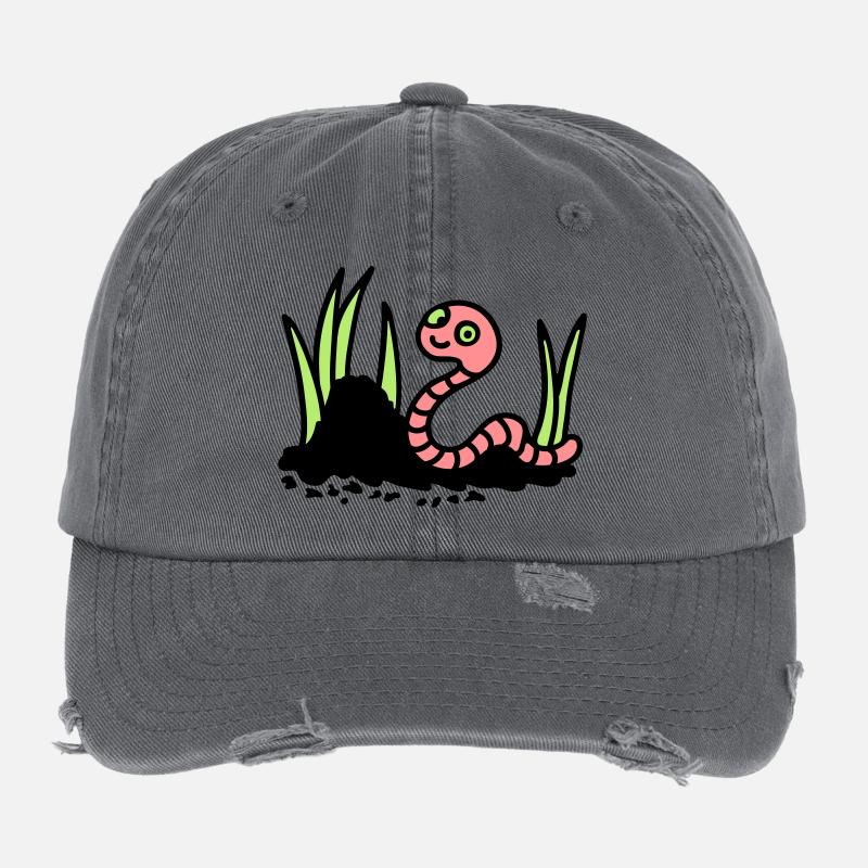 Earthworm Earth - 3 Flexfit Vintage Destroyed Cap