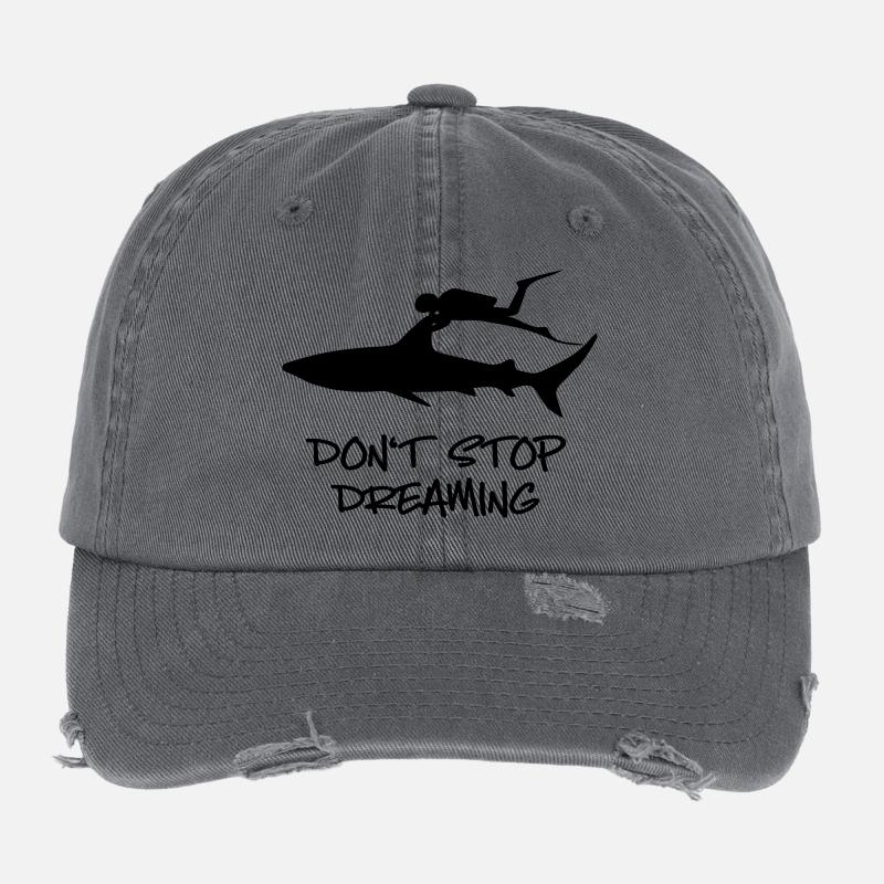 Les requins plongent Casquette vintage effet usé Flexfit