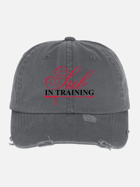 Sub in training - Flexfit Vintage Destroyed Cap - Dunkelgrau - Vorne