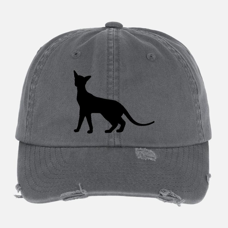 Siamese Cat Flexfit Vintage Destroyed Cap