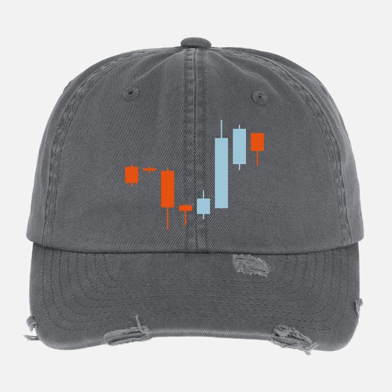 Stocks Chart Trading 2 Flexfit Vintage Destroyed Cap