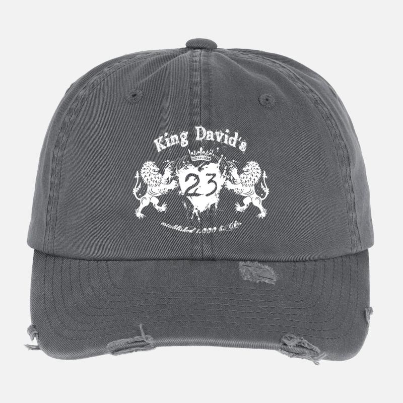 king d 23 - Flexfit Vintage Destroyed Cap - Dunkelgrau