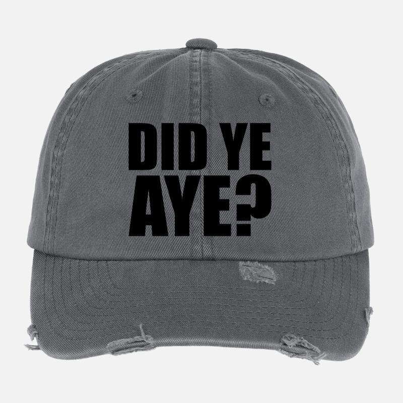 did ye aye Flexfit Vintage Destroyed Cap