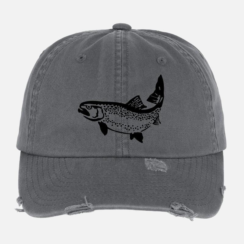 trout Flexfit Vintage Destroyed Cap