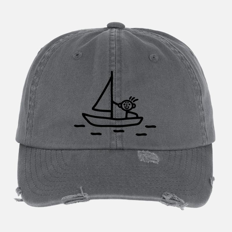 Sail stick figure Flexfit Vintage Destroyed Cap
