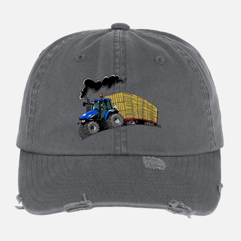 Panier BlueTractor TM120 Casquette vintage effet usé Flexfit