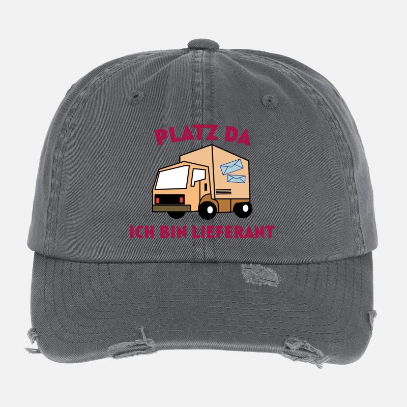 Lieferant Statement Job Geld Verdienen Arbeiter Flexfit Vintage Destroyed Cap