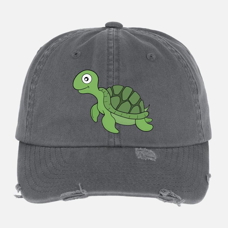 A friendly turtle Flexfit Vintage Destroyed Cap