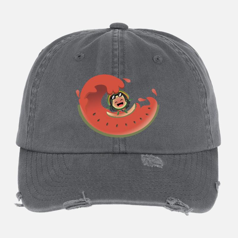 Surf pastèque Casquette vintage effet usé Flexfit