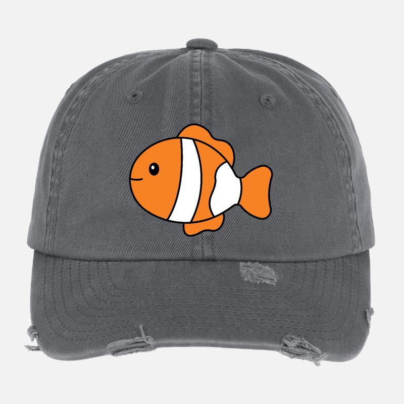 Tropical Clownfish Flexfit Vintage Destroyed Cap