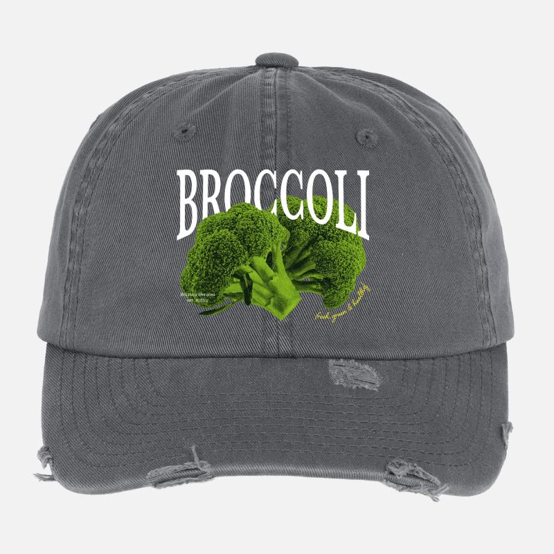 Broccoli – Aesthetic vegetable design Flexfit Vintage Destroyed Cap