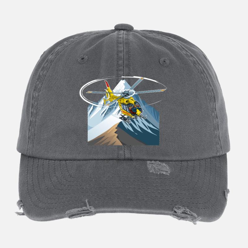 Hélicoptère en approche Casquette vintage effet usé Flexfit