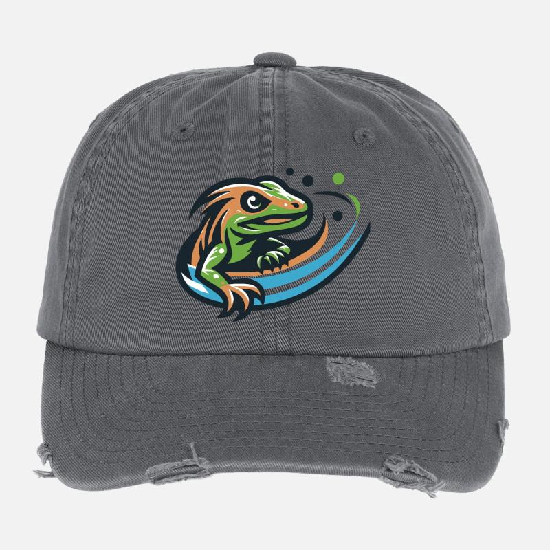 Lizard jumping grace Flexfit Vintage Destroyed Cap