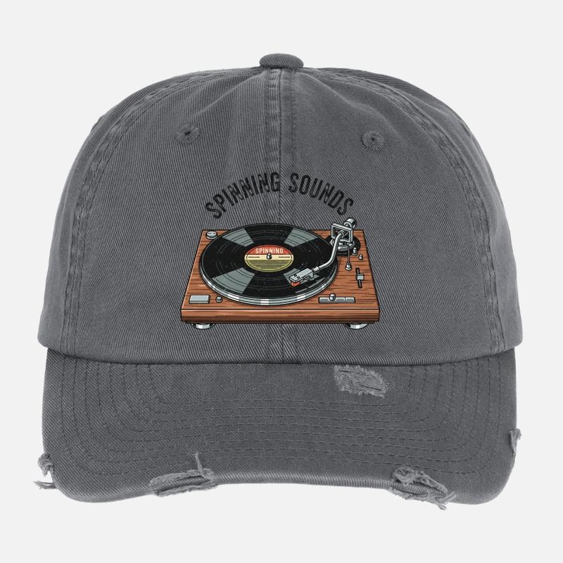 Record player Flexfit Vintage Destroyed Cap