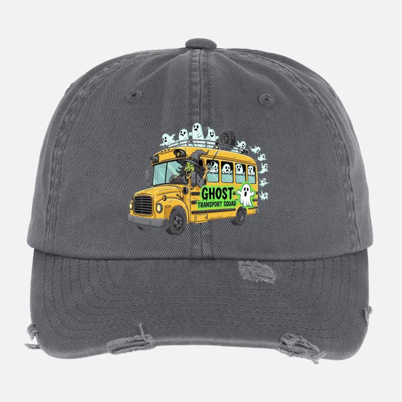 Ghost Transport Squad Van Design Flexfit Vintage Destroyed Cap