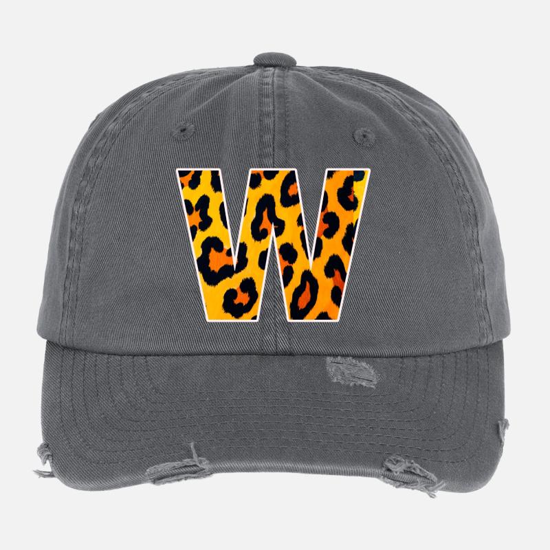 Kraft à imprimé léopard W Casquette vintage effet usé Flexfit