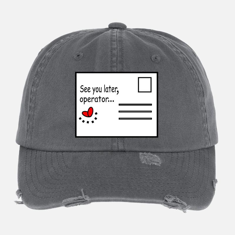 See_you_later_operator Flexfit Vintage Destroyed Cap
