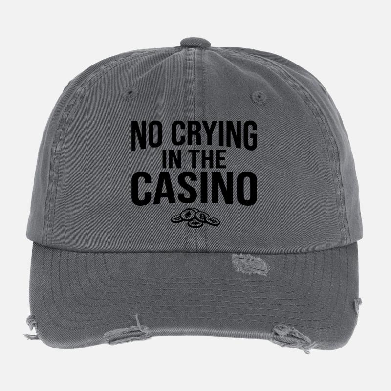 Crypto Quote - Pas de pleurs dans le casino Casquette vintage effet usé Flexfit