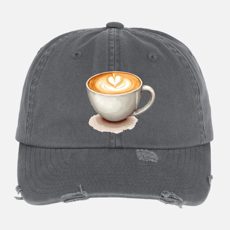 Coffee Cappuccino Flexfit Vintage Destroyed Cap
